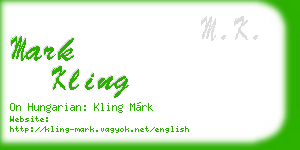 mark kling business card